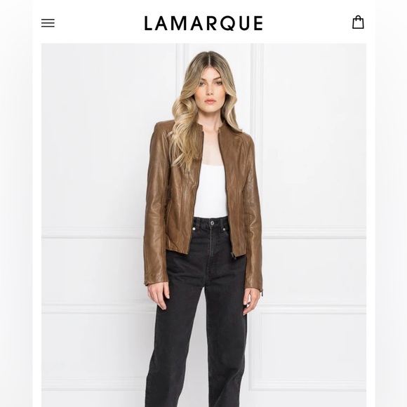 NWT Lamarque Arlette leather biker jacket all saints rag & bone free people - Picture 12 of 14